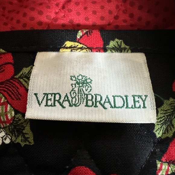 Vintage Vera Bradley Christmas 2002 Hens And Holly Small Duffel Holiday Pattern - Picture 8 of 14